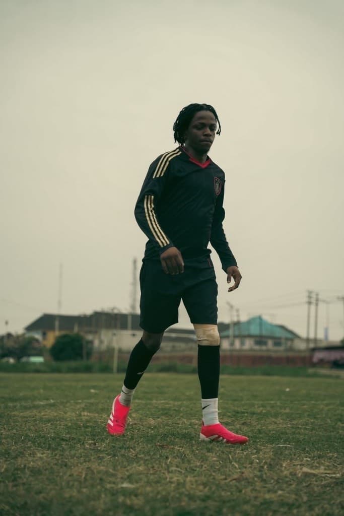 Tosin on the pitch in full kit